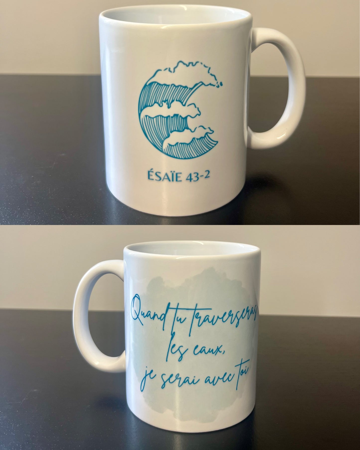 Mug "Je serais avec toi"-Ésaïe 43:2