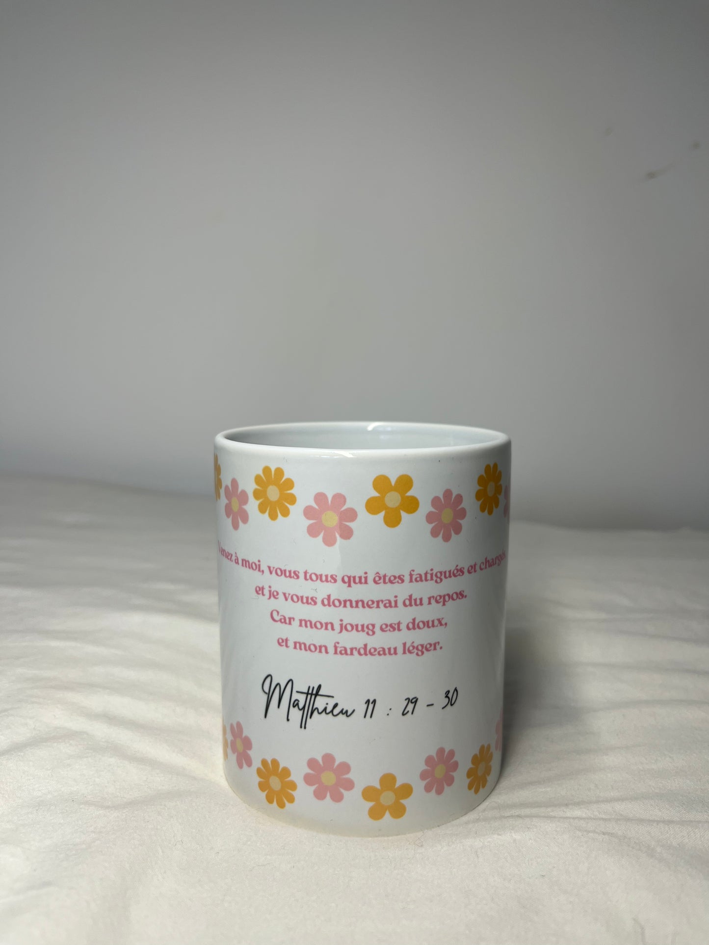 Pot a crayon "Matthieu 11:28 & Matthieu 11:29-30"