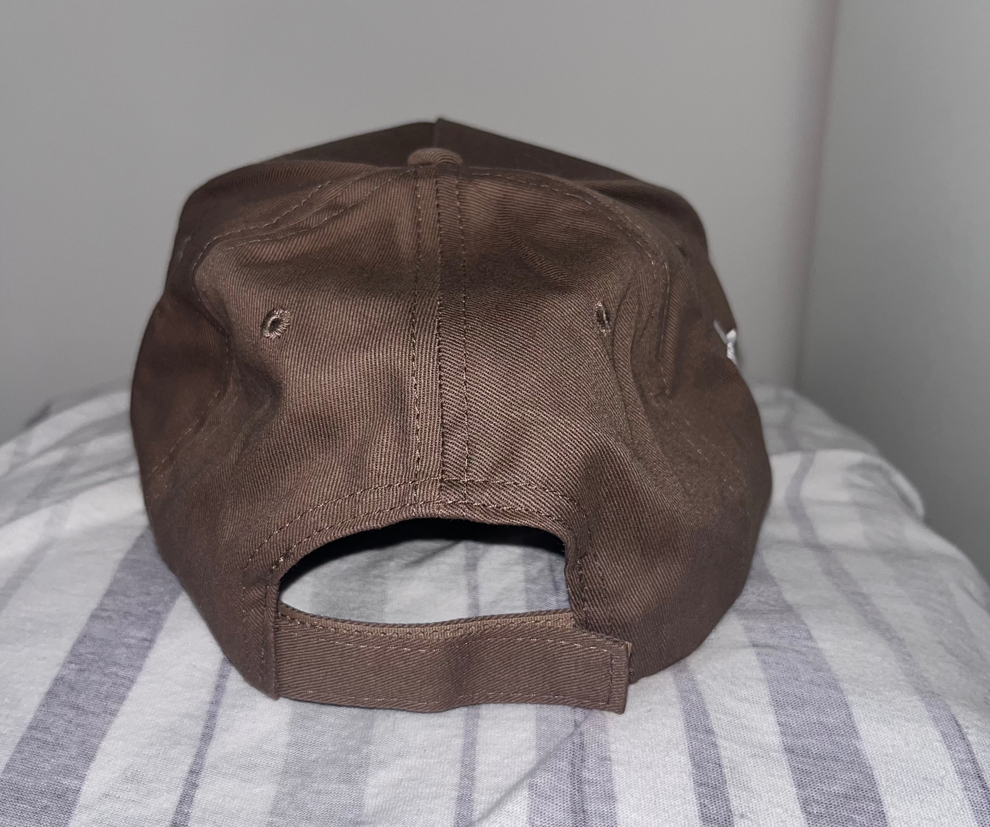 Casquette Croix Brodée Marron