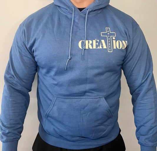 Sweat-shirt bleu "Création Consacrée"