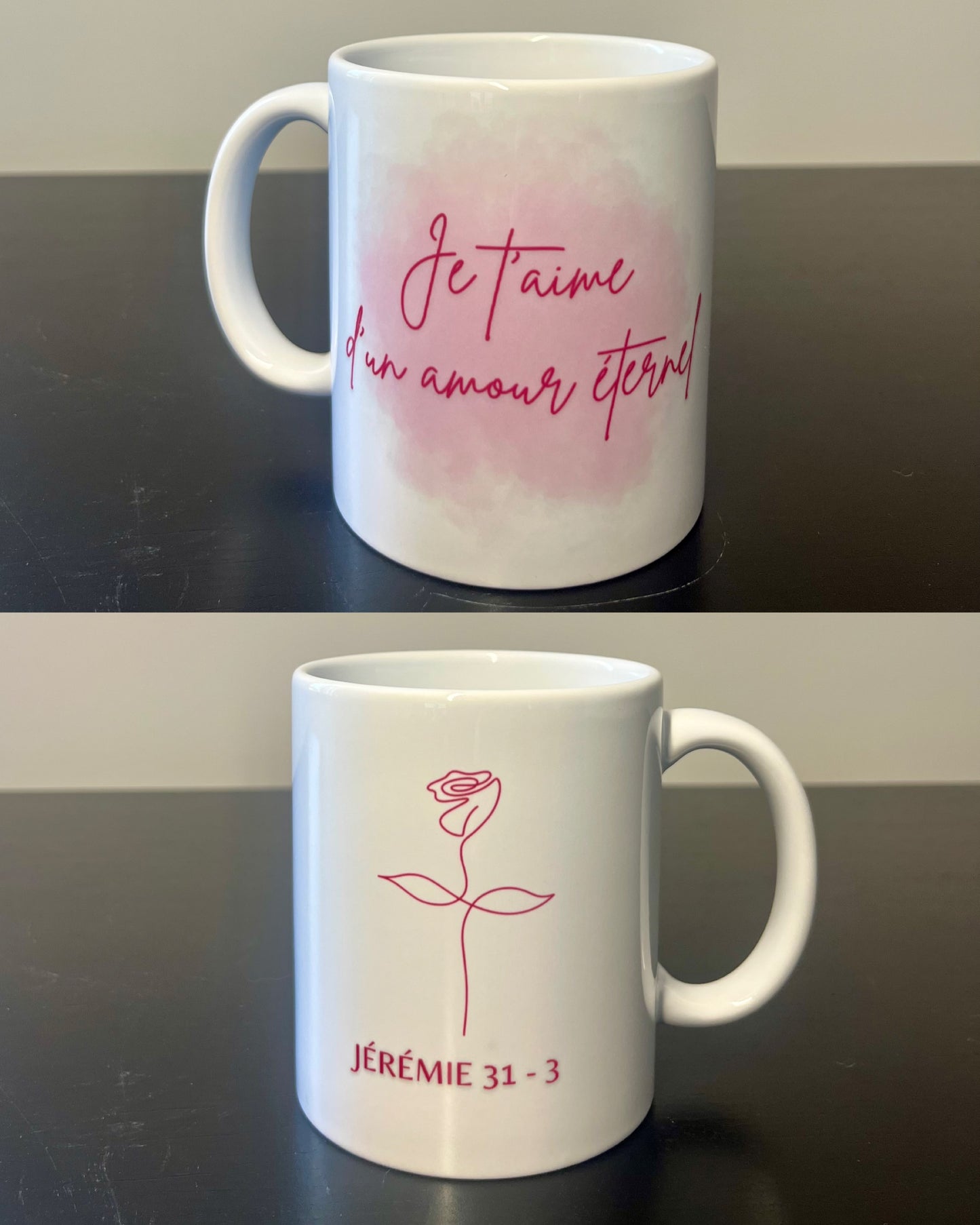 Mug "Je t'aime d'un amour éternel"-Jérémie 31:3