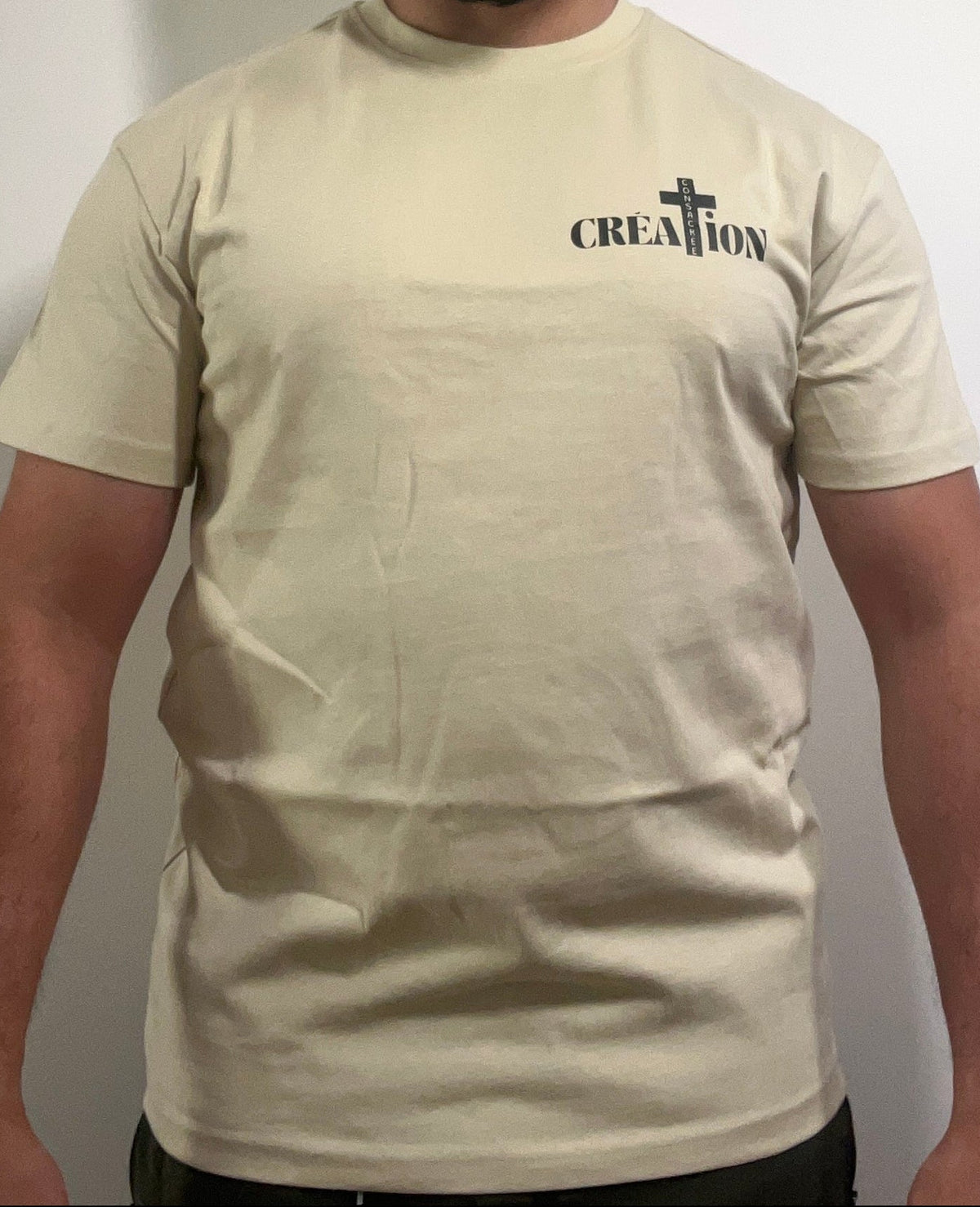 T-shirt sable "JE SUIS LE CHEMIN LA VÉRITÉ ET LA VIE"