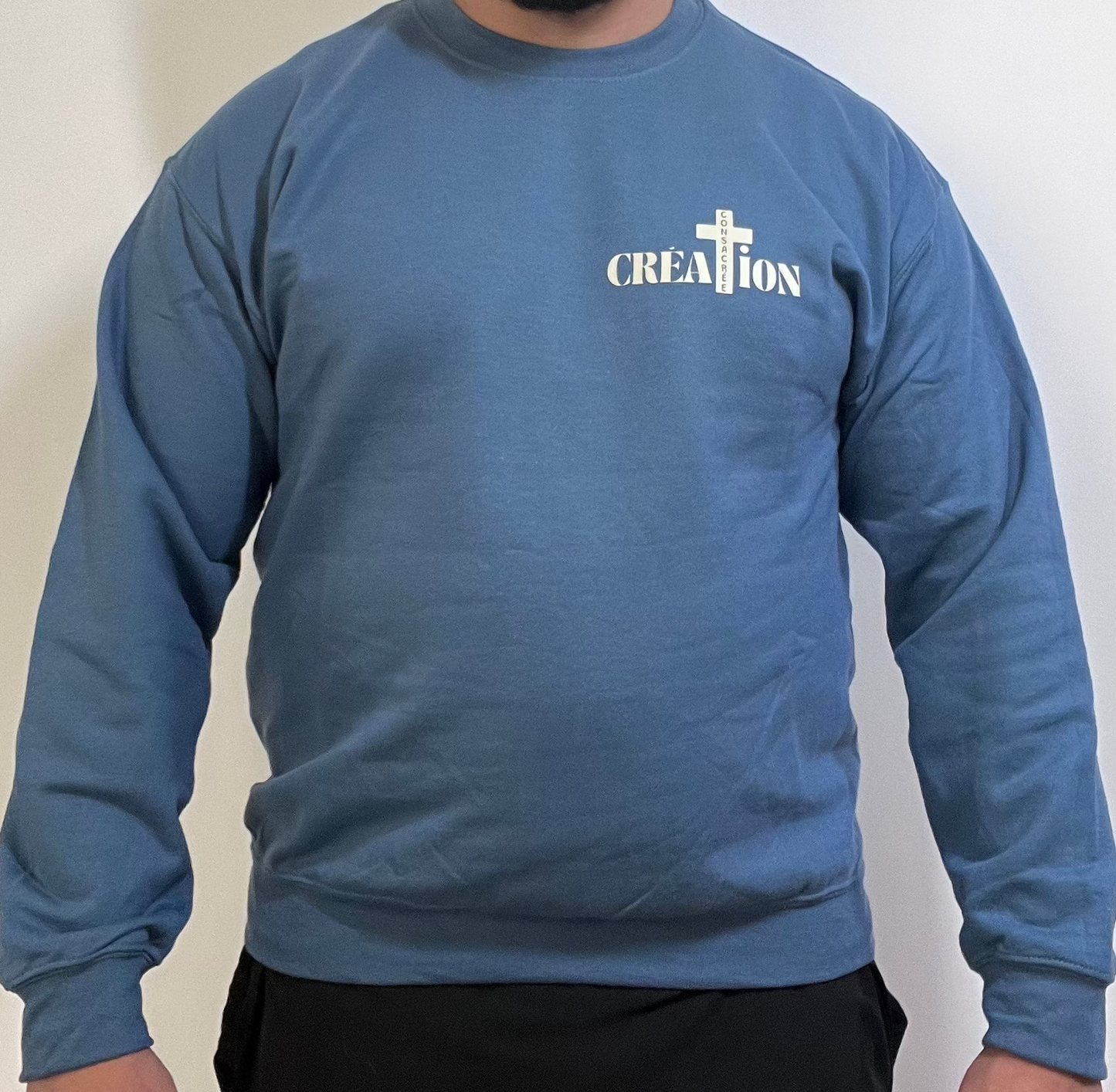 Pulls bleu "JE SUIS LE CHEMIN LA VÉRITÉ ET LA VIE"