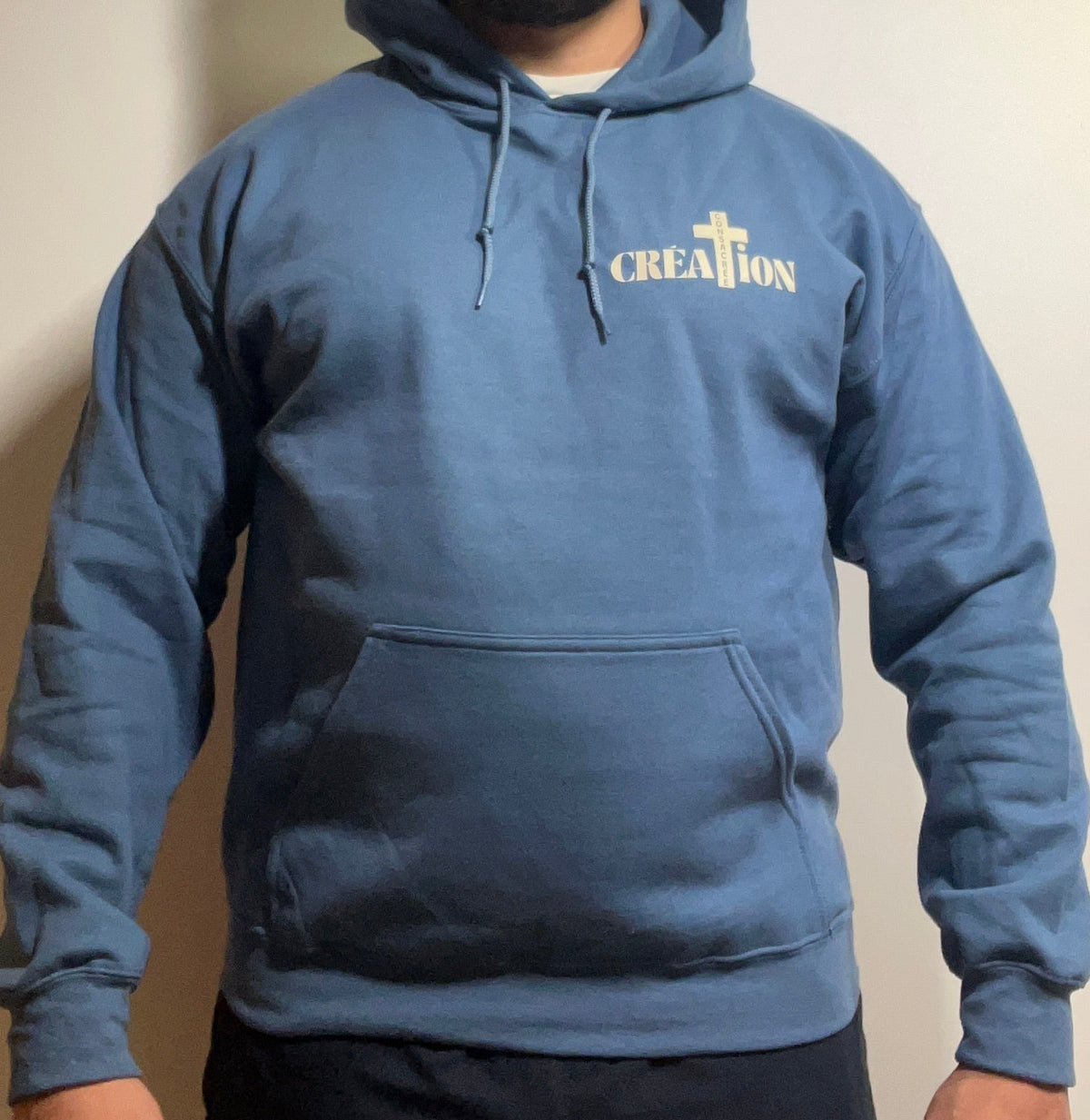 Sweat-shirts bleu "Il faut qu'il GRANDISSE et que moi, je DIMINUE"