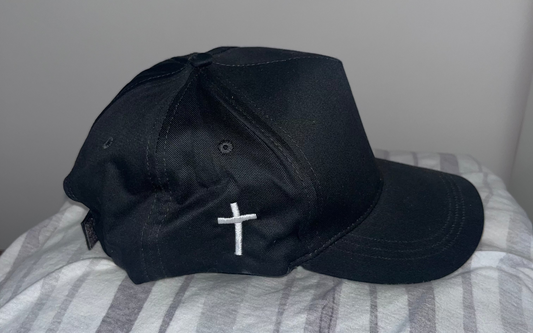 Casquette Croix Brodée Noir